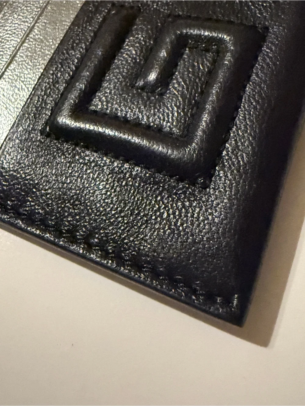 Givenchy 4G Embossed Leather Card Holder Black Silver
